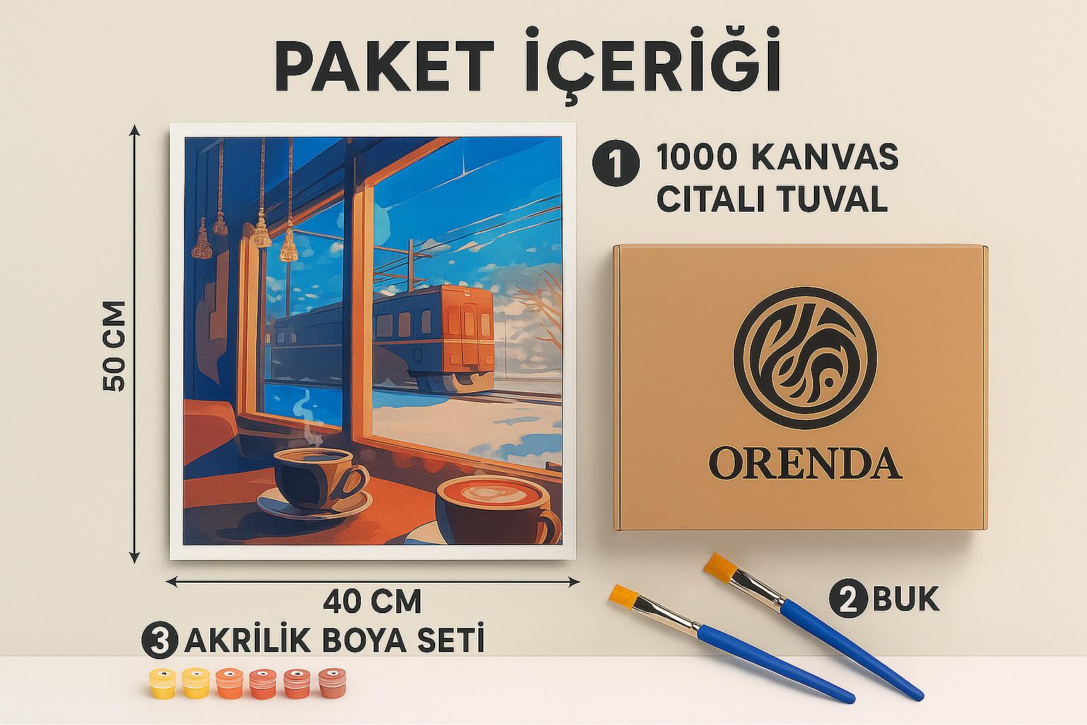 Doğu Ekspresinde Mola Boyama Seti - Görsel 3