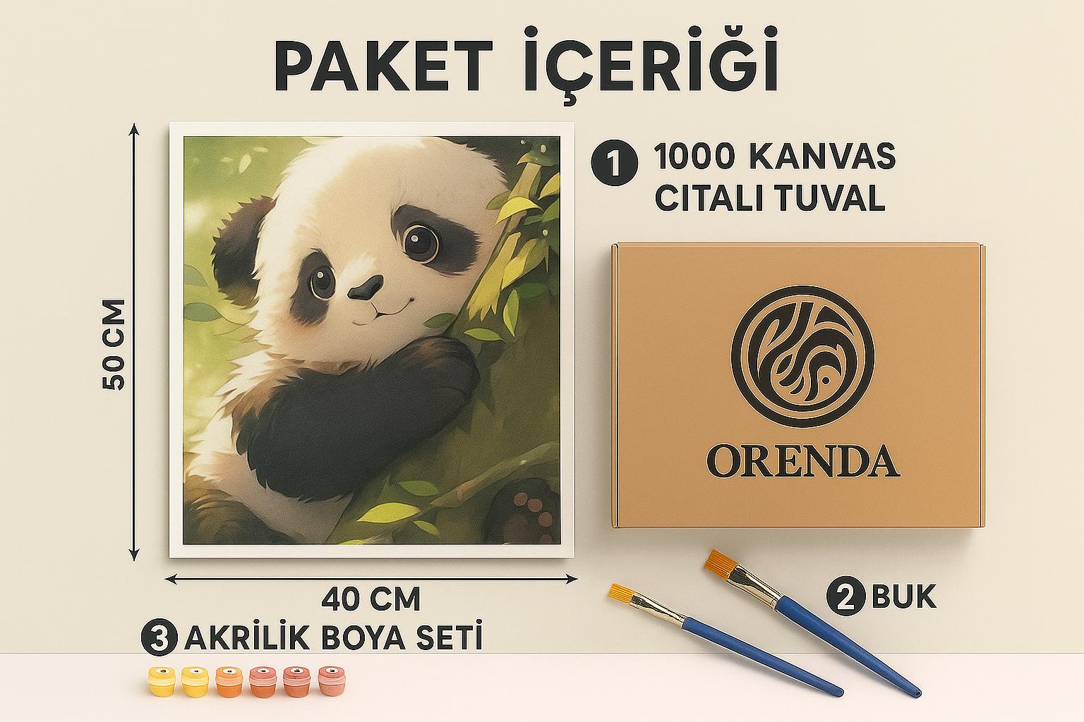 Yavru Panda Boyama Seti - Görsel 2