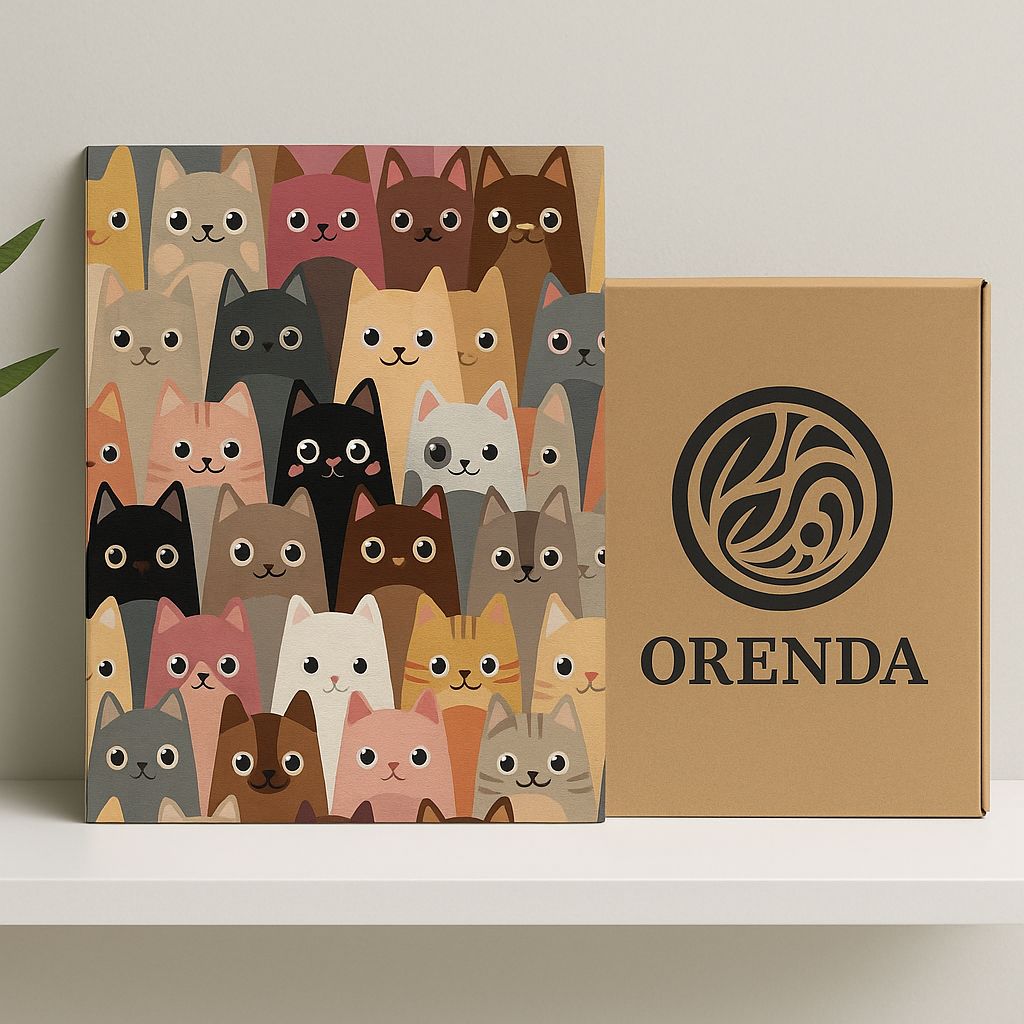 Renkli Kediler Boyama Seti