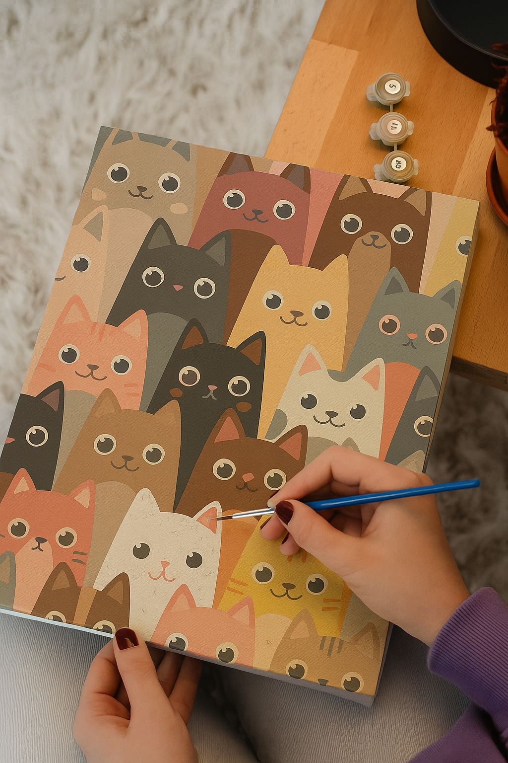 Renkli Kediler Boyama Seti - Görsel 2