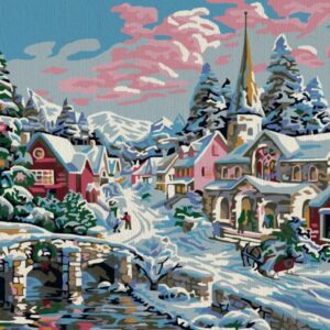 Kasabada Yeni Yıl Boyama Seti