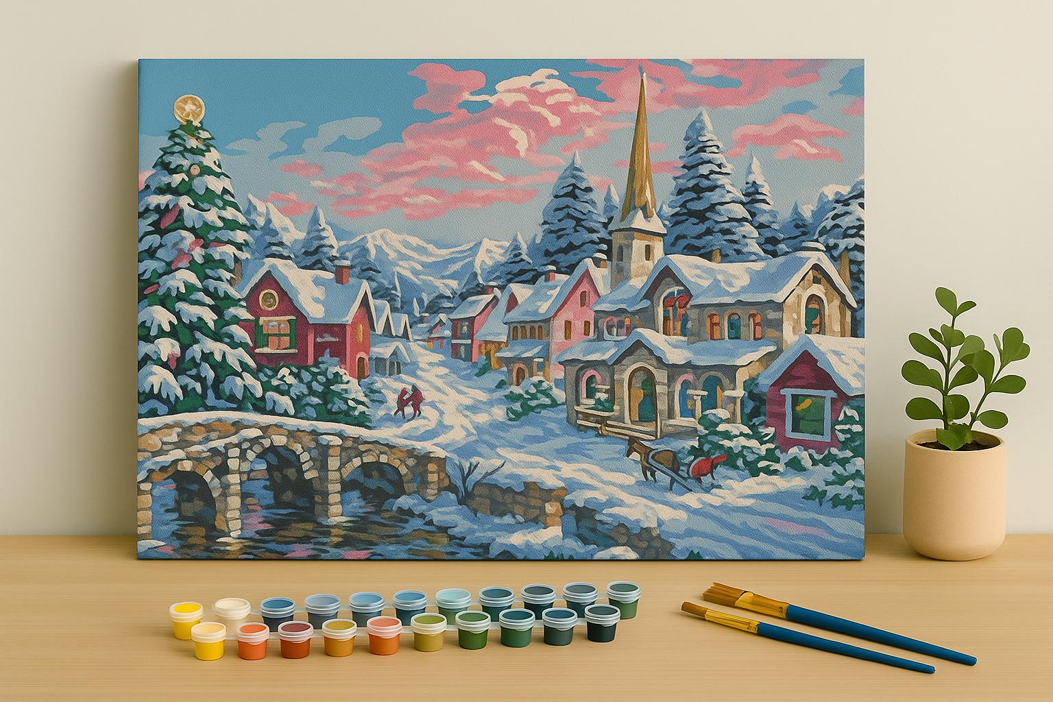 Kasabada Yeni Yıl Boyama Seti - Görsel 2