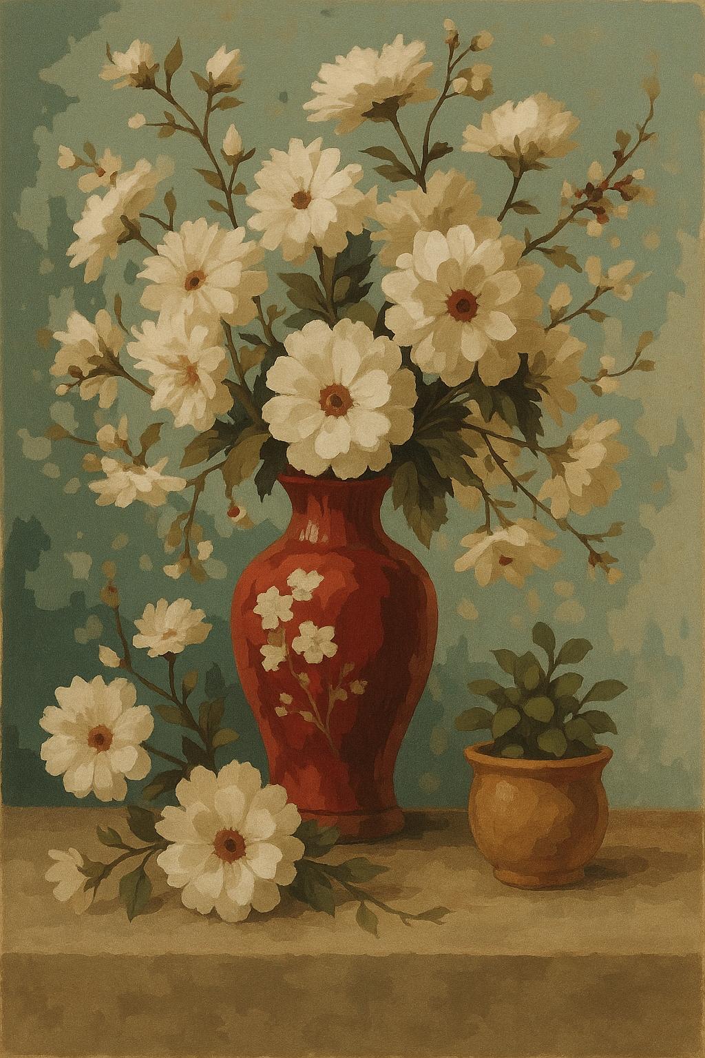 Vazodaki Papatyalar Boyama Seti